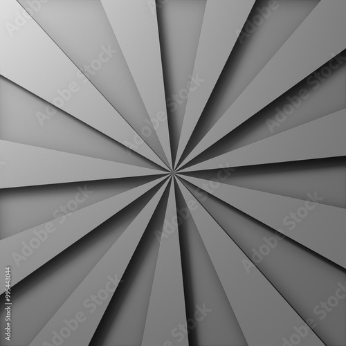 Wallpaper Mural black and white shadows with layers, Future graphic geometric design. Geometry texture futuristic decoration Torontodigital.ca
