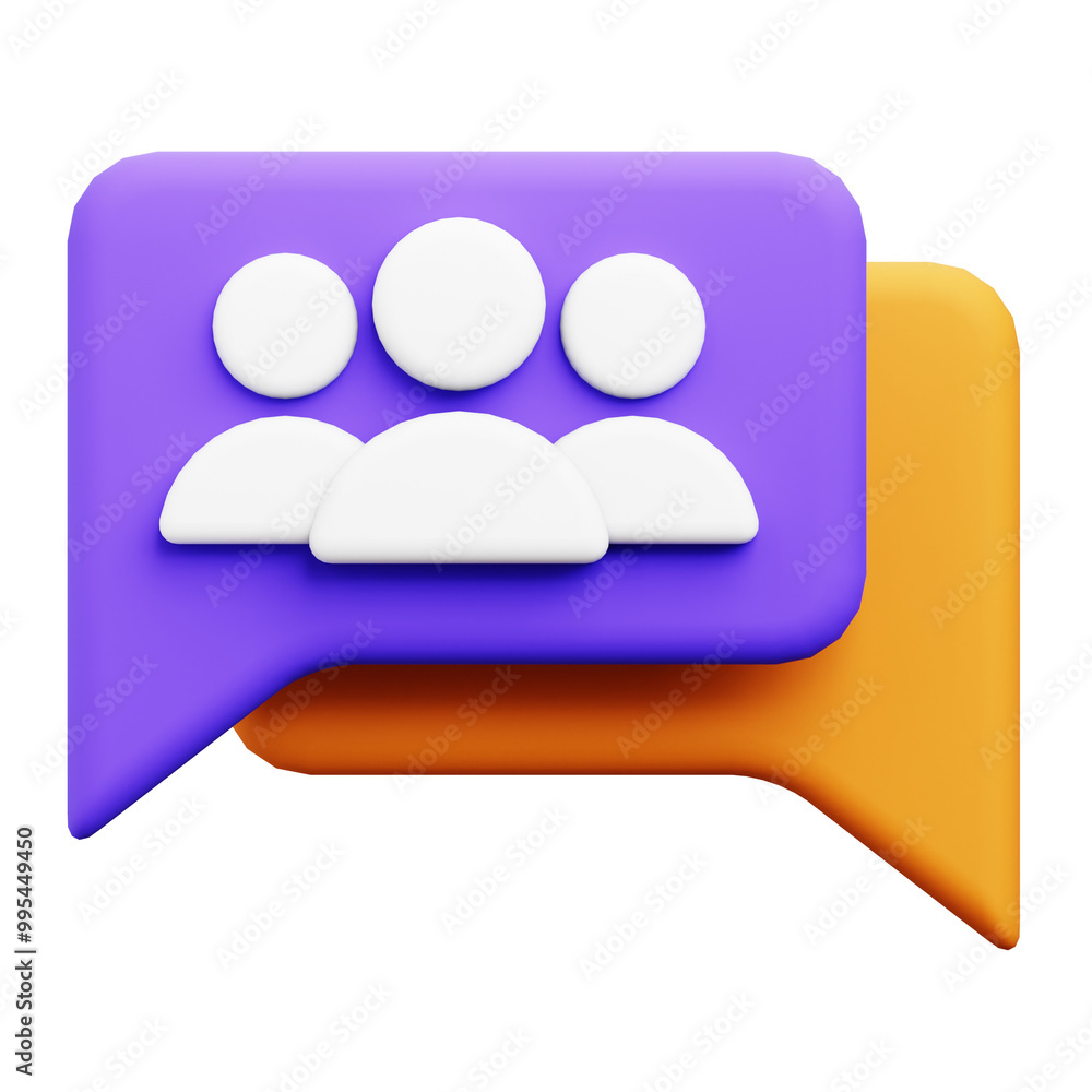 3d group chat icon 3d group chat icon