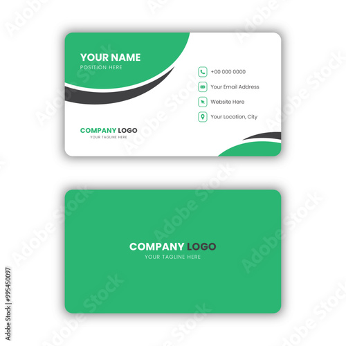 Minimalist Modern Business Card Design Template.