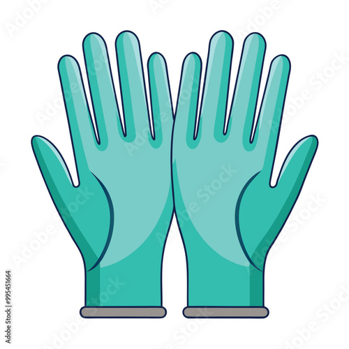 Medical Latex Glove vector illustration