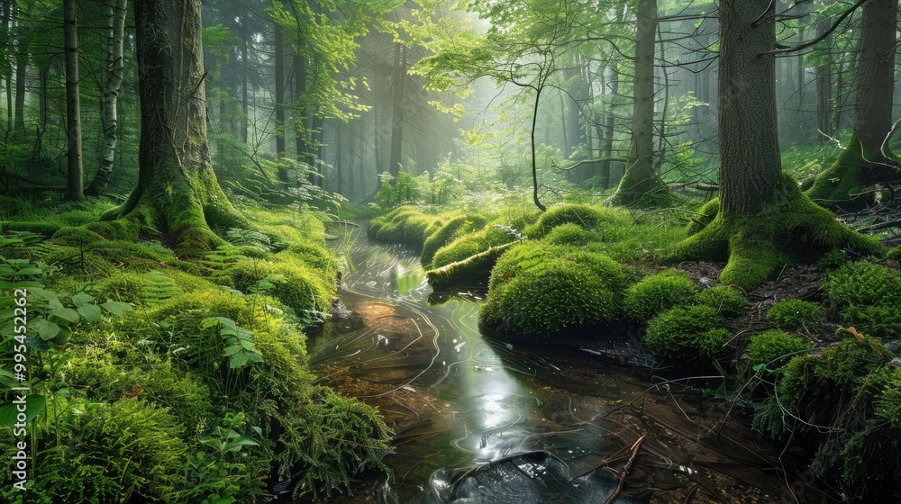 Fototapeta premium Streams in the forest