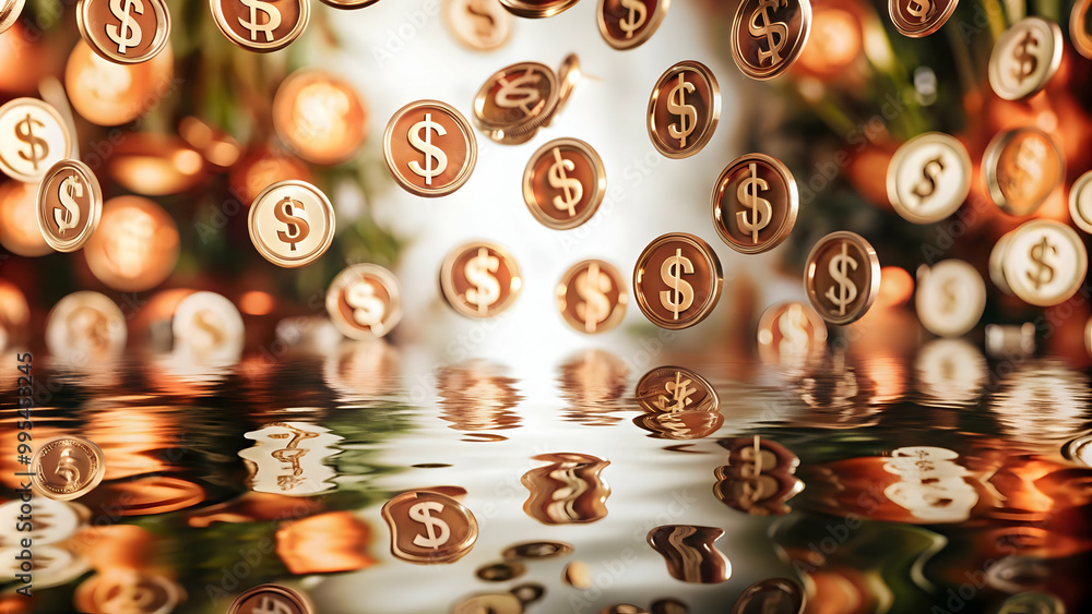 Flat Glossy Cash Background with Floating Currency Icons - Ideal for Financial Marketing and Corporate Promotions in Sleek Vector Design Flat Glossy Cash Background with Floating Currency Icons - Ideal for Financial Marketing and Corporate Promotions in Sleek Vector Design