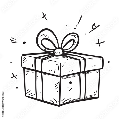 cheerful gift unwrapping