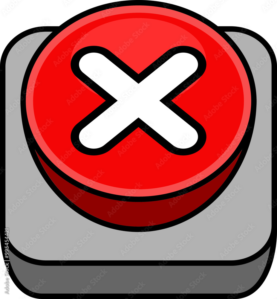 Obraz premium 엑스 버튼