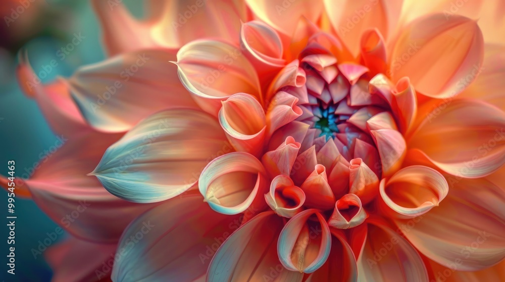 Intense zoom on a Dahlia bloom Intense zoom on a Dahlia bloom