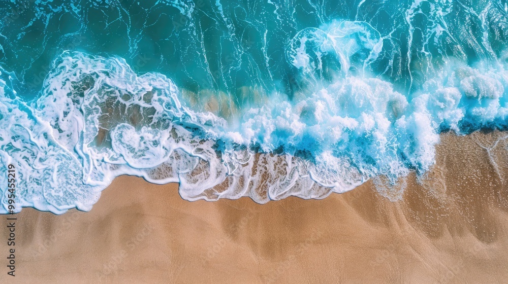 Sea wave on the sandy shore Sea wave on the sandy shore