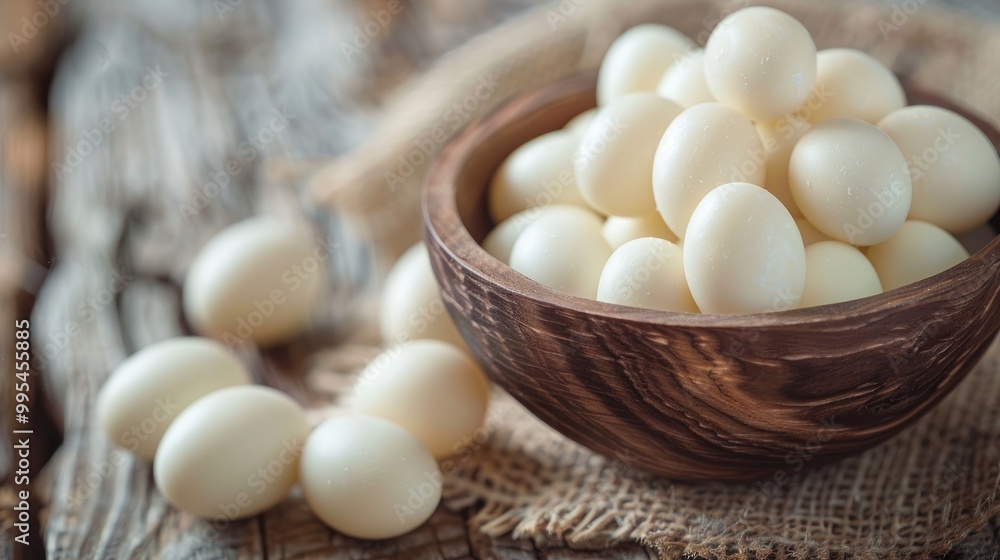 Natural white ingredient from wooden chocolate eggs Natural white ingredient from wooden chocolate eggs