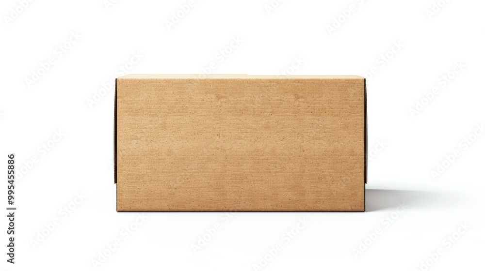 Isolated cardboard box with clipping path on white background Isolated cardboard box with clipping path on white background