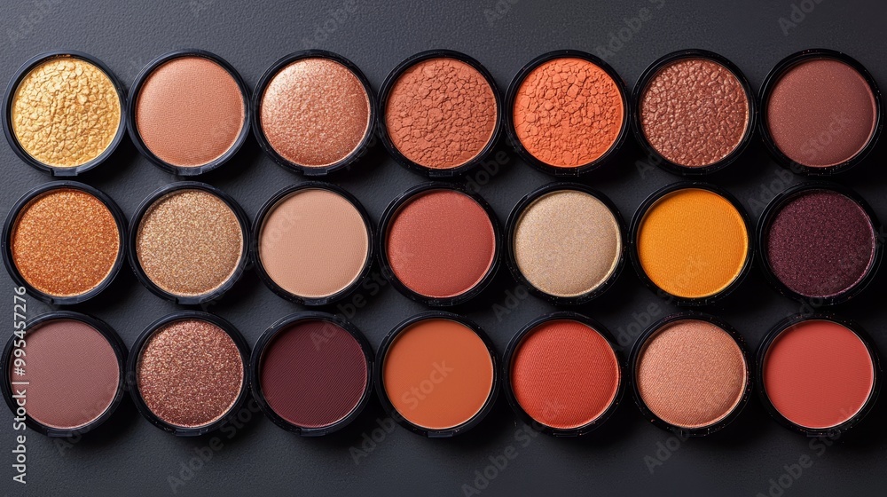 A collection of metallic bronze and copper eyeshadow swatches, paired with dark liner for a smoky 90s vibe. A collection of metallic bronze and copper eyeshadow swatches, paired with dark liner for a smoky 90s vibe.