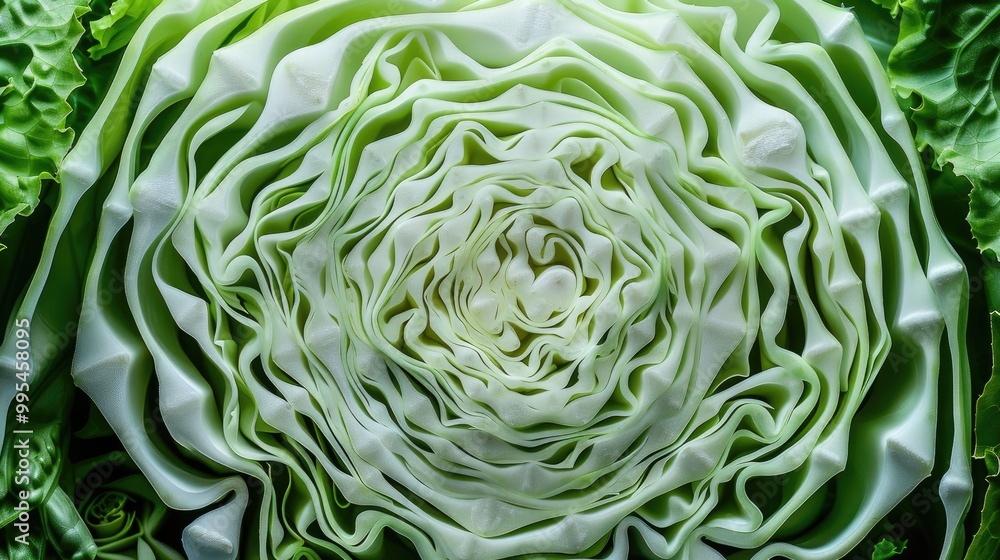 Fototapeta premium Sliced cabbage from earlier in the day