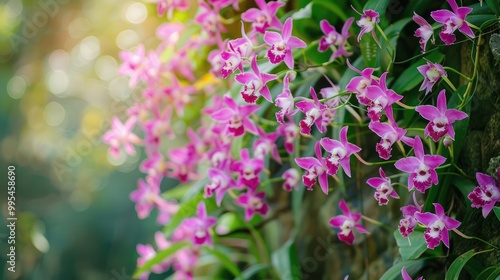 Orchid Flowers in Vietnam Dendrobium anosmum and Den superbum