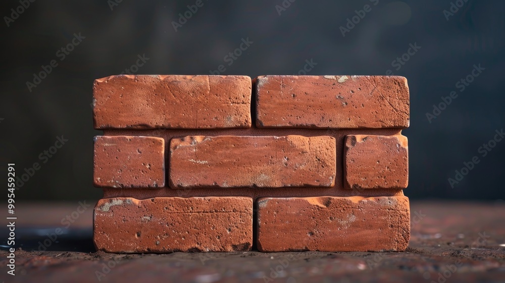 Small red bricks for constructing building walls Small red bricks for constructing building walls