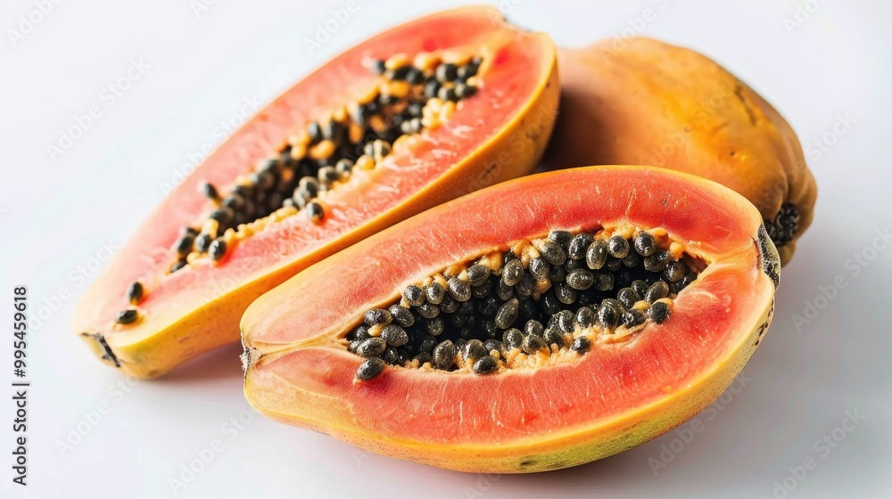 Papaya on white background Papaya on white background