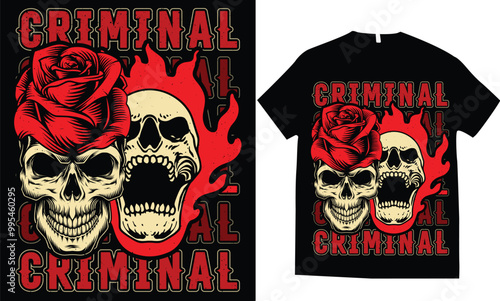 Criminal gangster t-shirt design