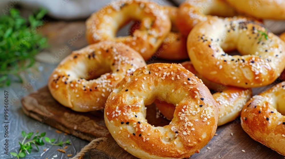 Italian bagel like snacks called tarallini Italian bagel like snacks called tarallini