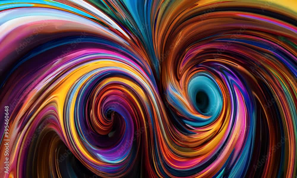 Swirling waves of bright color blend smoothly, creating dynamic abstract visuals in seamless animated fluid motion Swirling waves of bright color blend smoothly, creating dynamic abstract visuals in seamless animated fluid motion