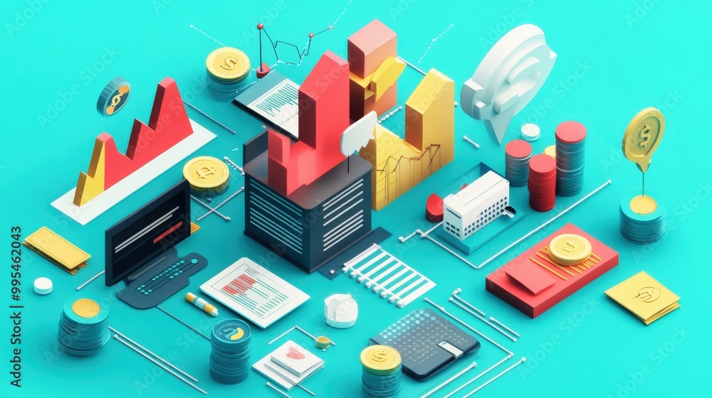 A digital model of a small business growth plan, illustrating key strategies for expansion and market penetration A digital model of a small business growth plan, illustrating key strategies for expansion and market penetration