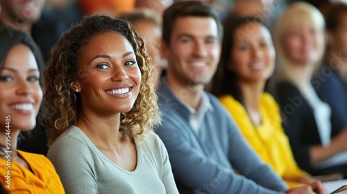 Smiling People in a Conference Setting