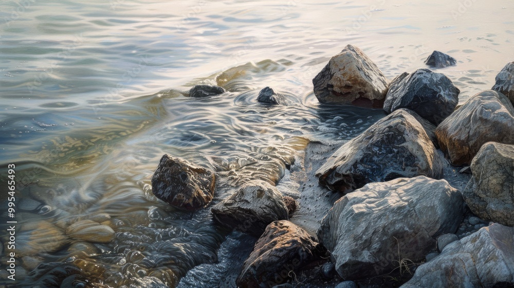 Fototapeta premium Rocks by the shore