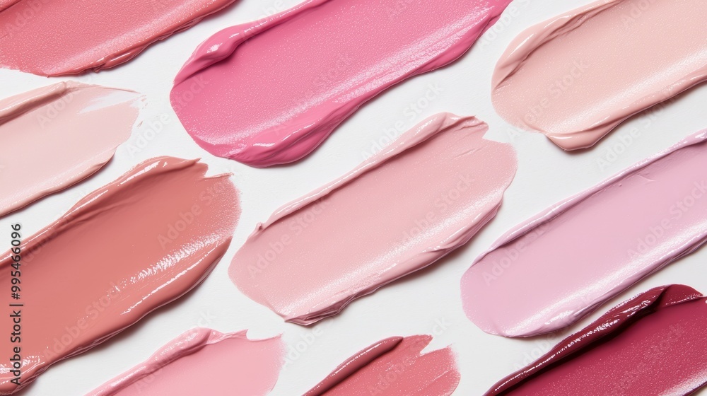 A flat-lay of sheer lip tint swatches in soft berry and rose shades, capturing the subtle, natural look of just-bitten lips. A flat-lay of sheer lip tint swatches in soft berry and rose shades, capturing the subtle, natural look of just-bitten lips.