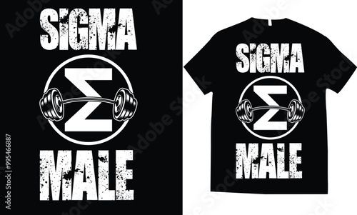 sigma male gym t-shirt design
