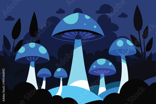 Mushrooms vector illustration