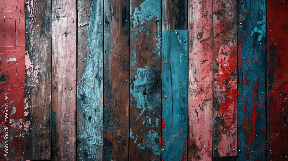 Old wooden background with paint applied Old wooden background with paint applied