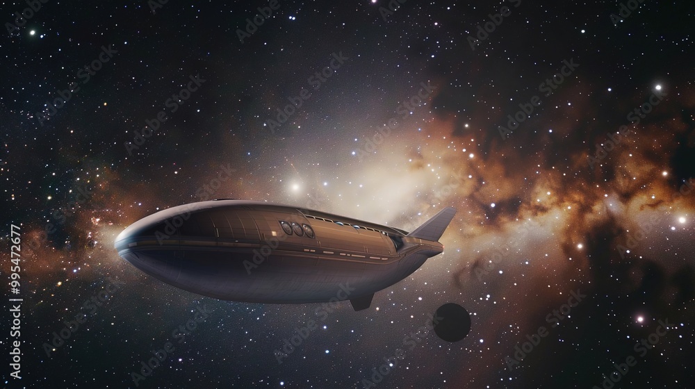 Futuristic spaceship navigating through a glowing, colorful galaxy with stars and planets, evoking a sense of space exploration and adventure. Futuristic spaceship navigating through a glowing, colorful galaxy with stars and planets, evoking a sense of space exploration and adventure.