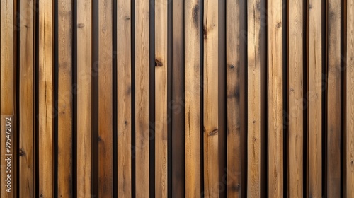 Vertical paneled wooden wall. Timber line slats for a contemporary home. boards made of wood to cover fences or facades. Materials used in construction as cladding