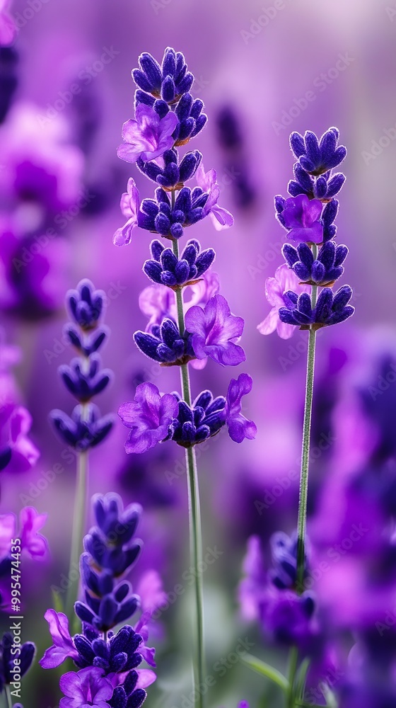 Naklejka premium purple blossom field