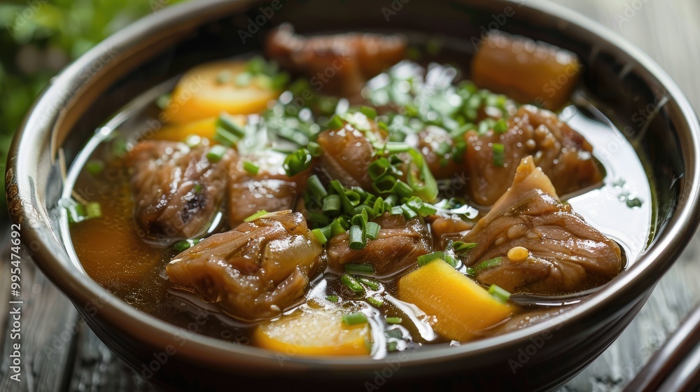 Pork Ribs Soup with Sliced Bitter Melons Pork Ribs Soup with Sliced Bitter Melons