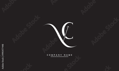 VC, CV, V, C Abstract Letters Logo Monogram