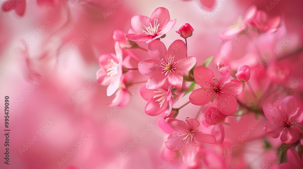 Pink flowers background for Easter and spring greeting cards Pink flowers background for Easter and spring greeting cards