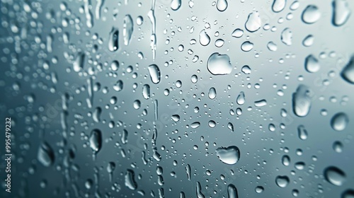 Raindrops on glass for design background