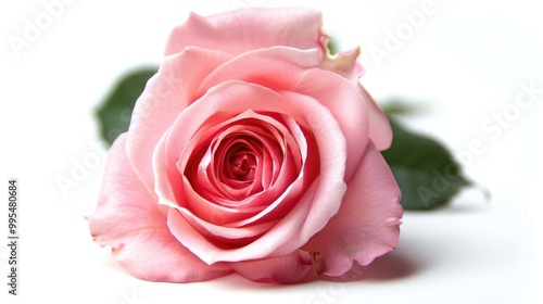 Wallpaper Mural Rose of pink color separated on a white backdrop Torontodigital.ca