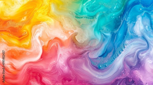 "A Multicolored Wavy Texture Backdrop Perfect for Business or Technology Brochures"