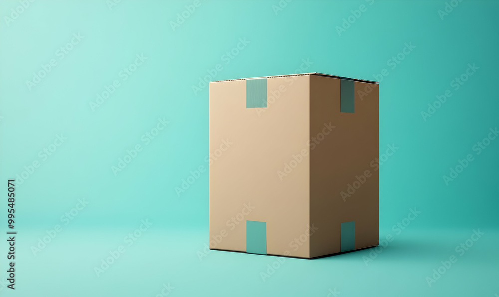 stacked cardboard boxes on a plain isolated, symbolizing logistics