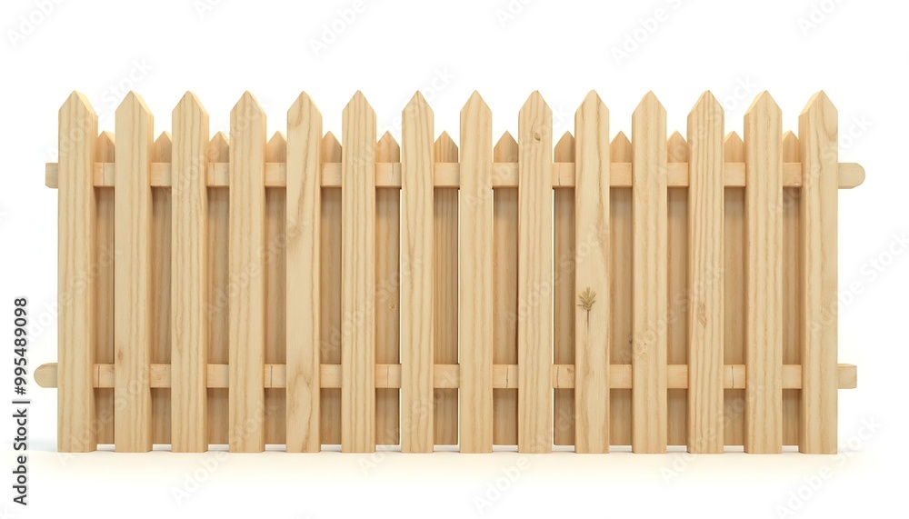Wooden fence panel isolated on a white background Wooden fence panel isolated on a white background