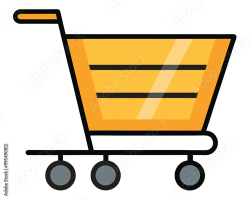 Shopping cart vector illustration