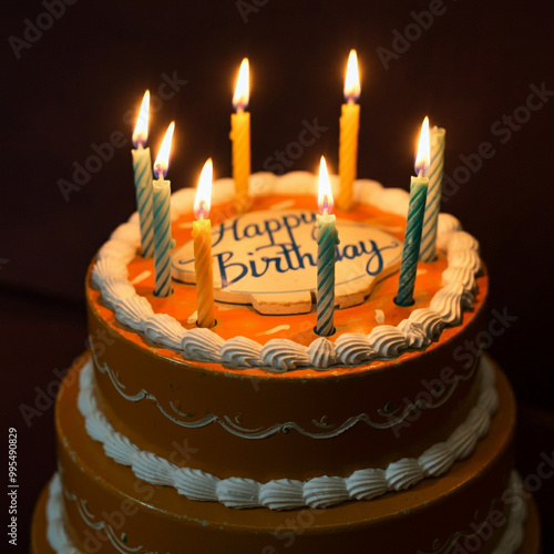 A classic birthday cake top...