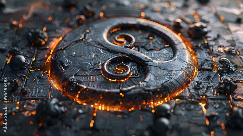 Feng Shui Ying Yang Symbol Energie und Zen Illustration Generative AI Digital Art Kunst Hintergrund Cover Magazin Feng Shui Ying Yang Symbol Energie und Zen Illustration Generative AI Digital Art Kunst Hintergrund Cover Magazin