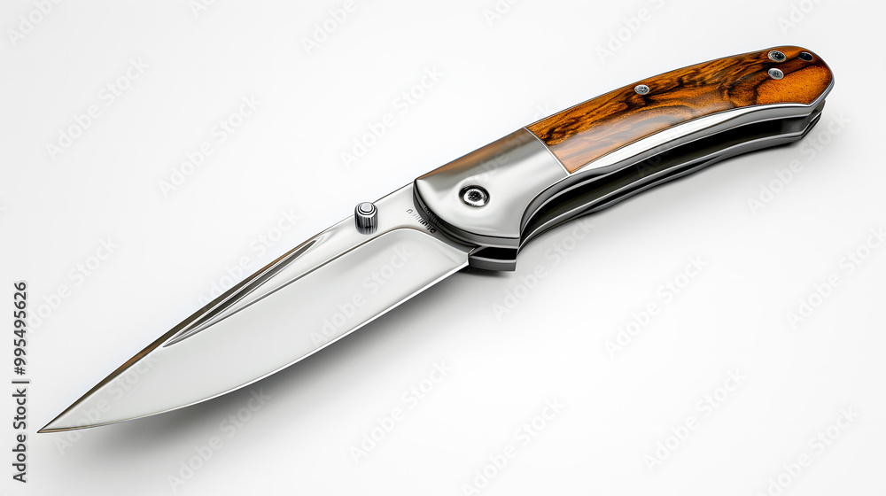 Folding pocket knife photo on white isolated background Folding pocket knife photo on white isolated background