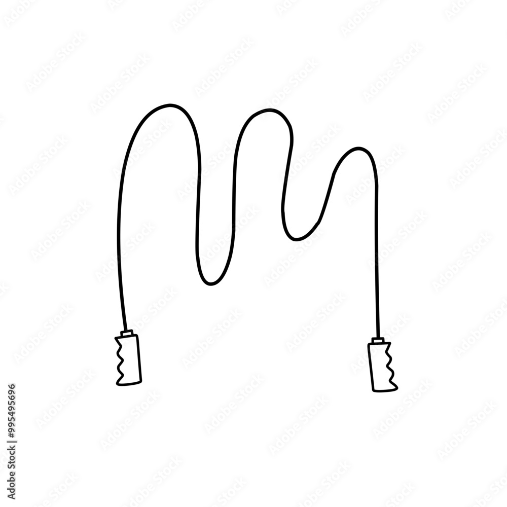 Obraz premium hand drawn jump rope