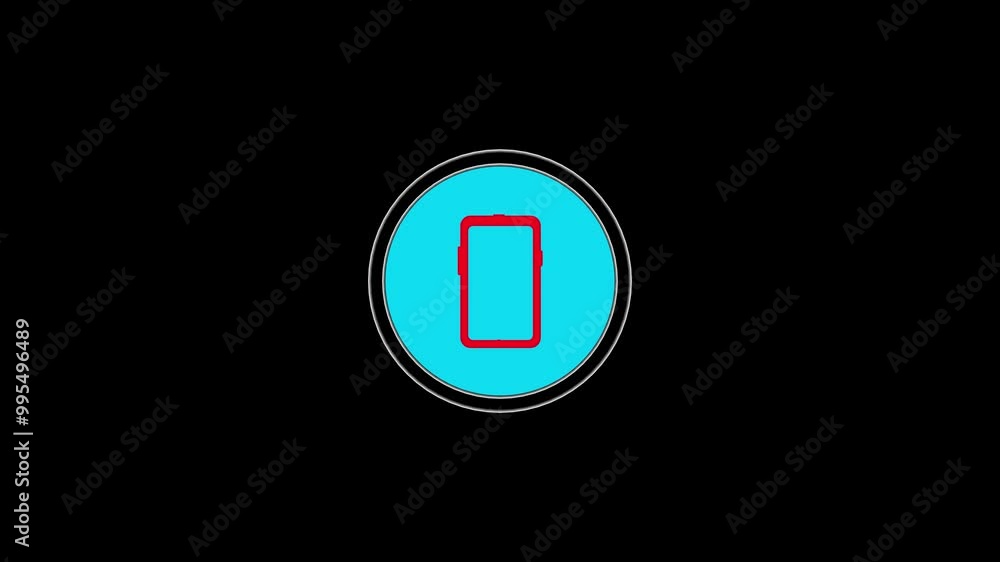 Radio wave signal with mobile calling icon animation. 4k video Radio wave signal with mobile calling icon animation. 4k video
