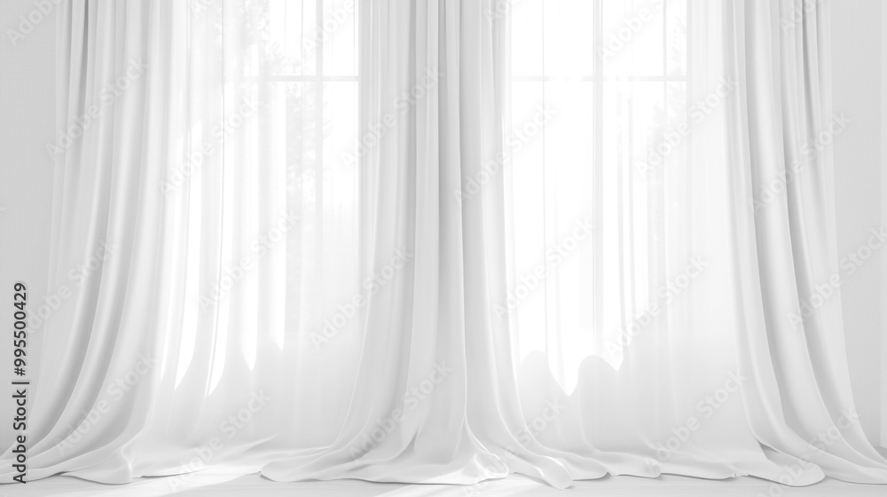 Soft white curtains background for graphic design or wallpaper. Soft white curtains background for graphic design or wallpaper.