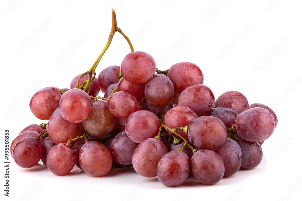 Red grapes isolated on a white background Red grapes isolated on a white background