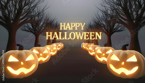 Halloween Night in the Pumpkin Patch