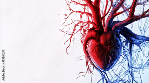  a visual representation of the cardiovascular system, highlight