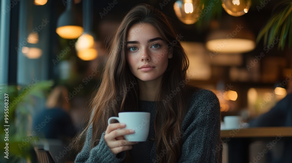 The Woman with Coffee Cup The Woman with Coffee Cup