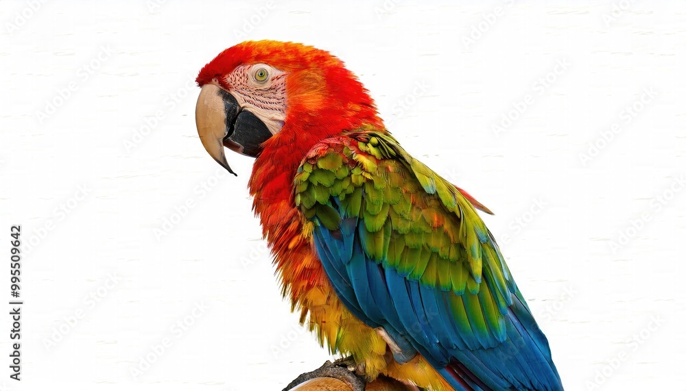 Obraz premium Parrot images, blue and yellow macaw, macaw white isolated background